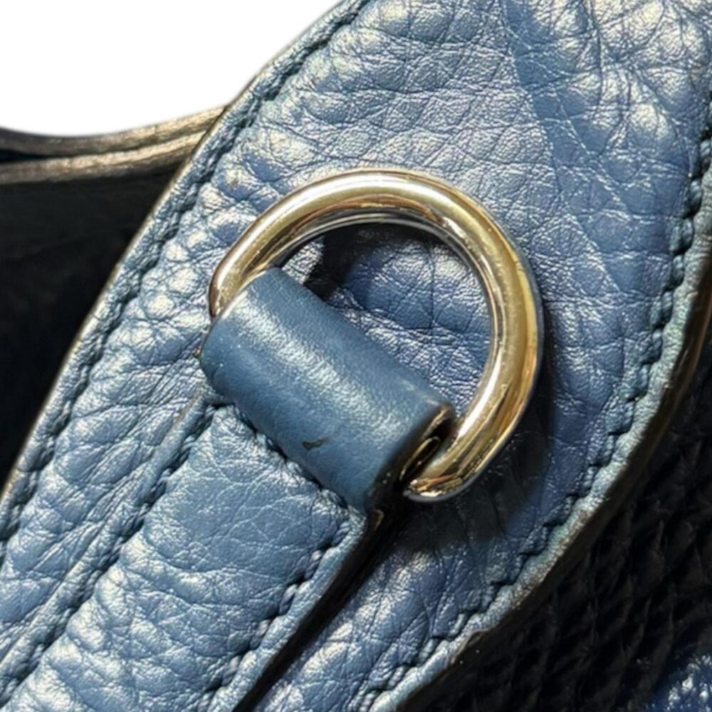 GUCCI Authentic Blue Leather Shoulder Bag - Picture 16 of 16